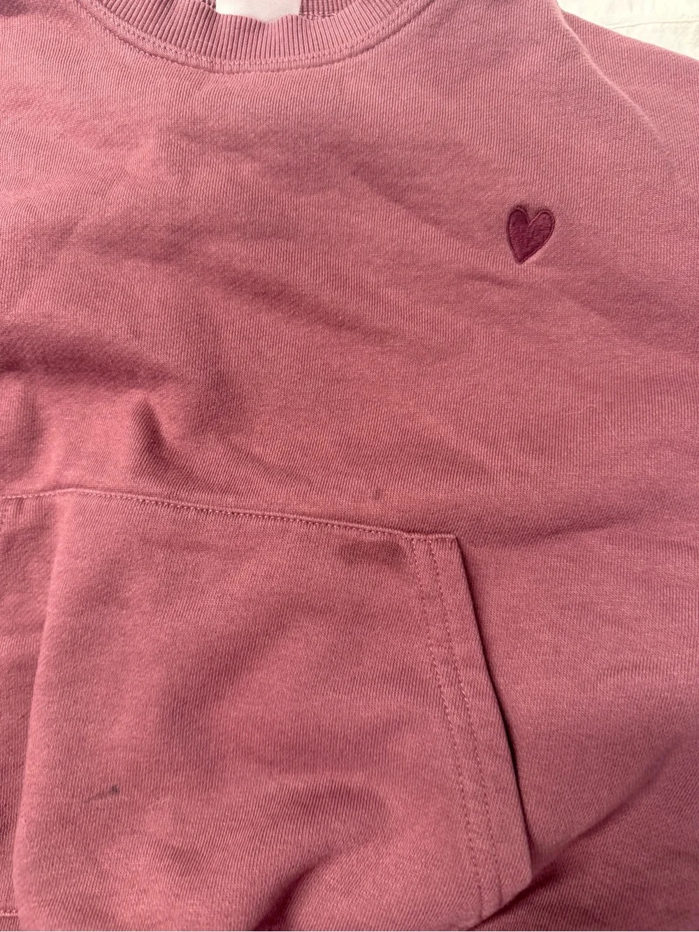 Zara Dusty Rose Heart Sweatshirt & Joggers